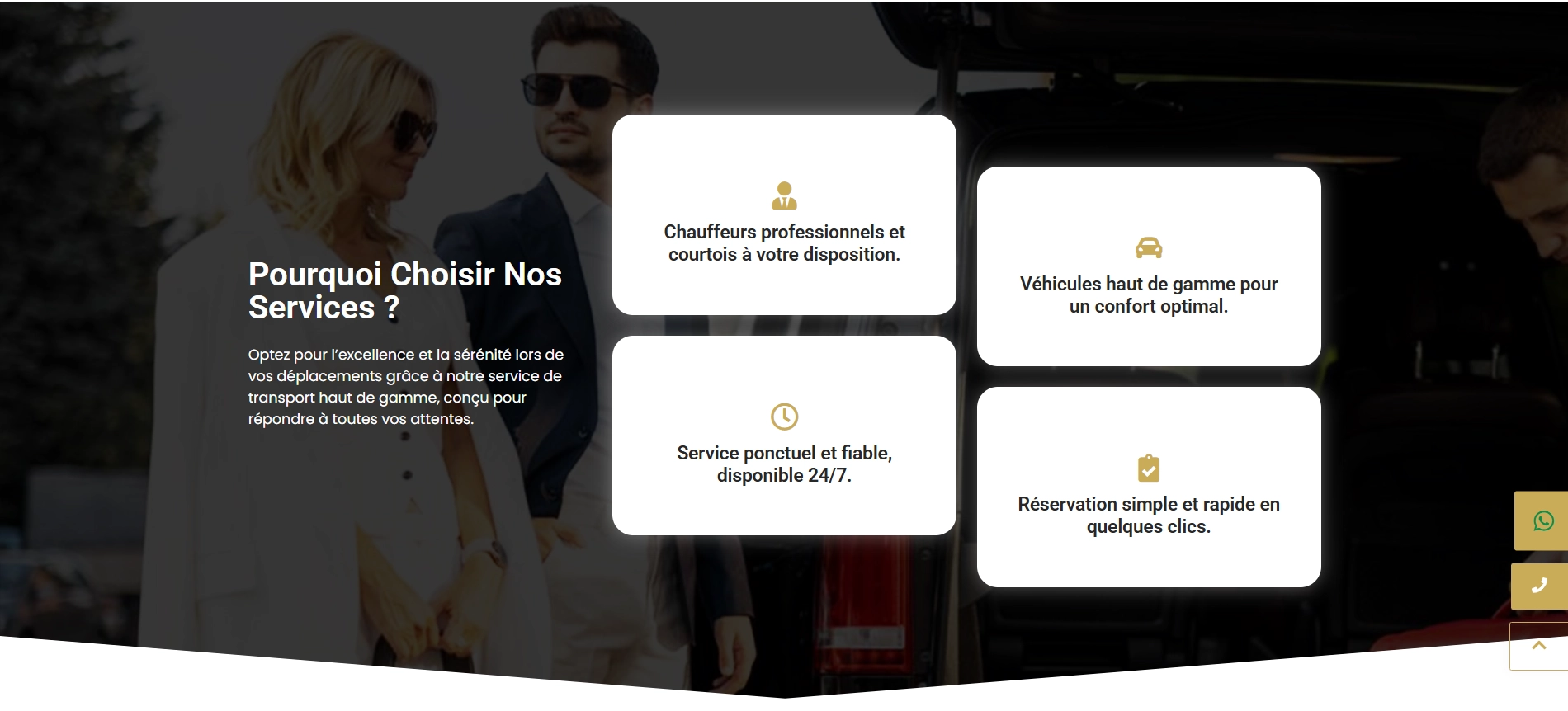 Capture d’écran easy taxi limousine réalisation application sur mesure media web services 4